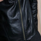 "HELMUT LANG"Boa switching shape leather zip-up jacket