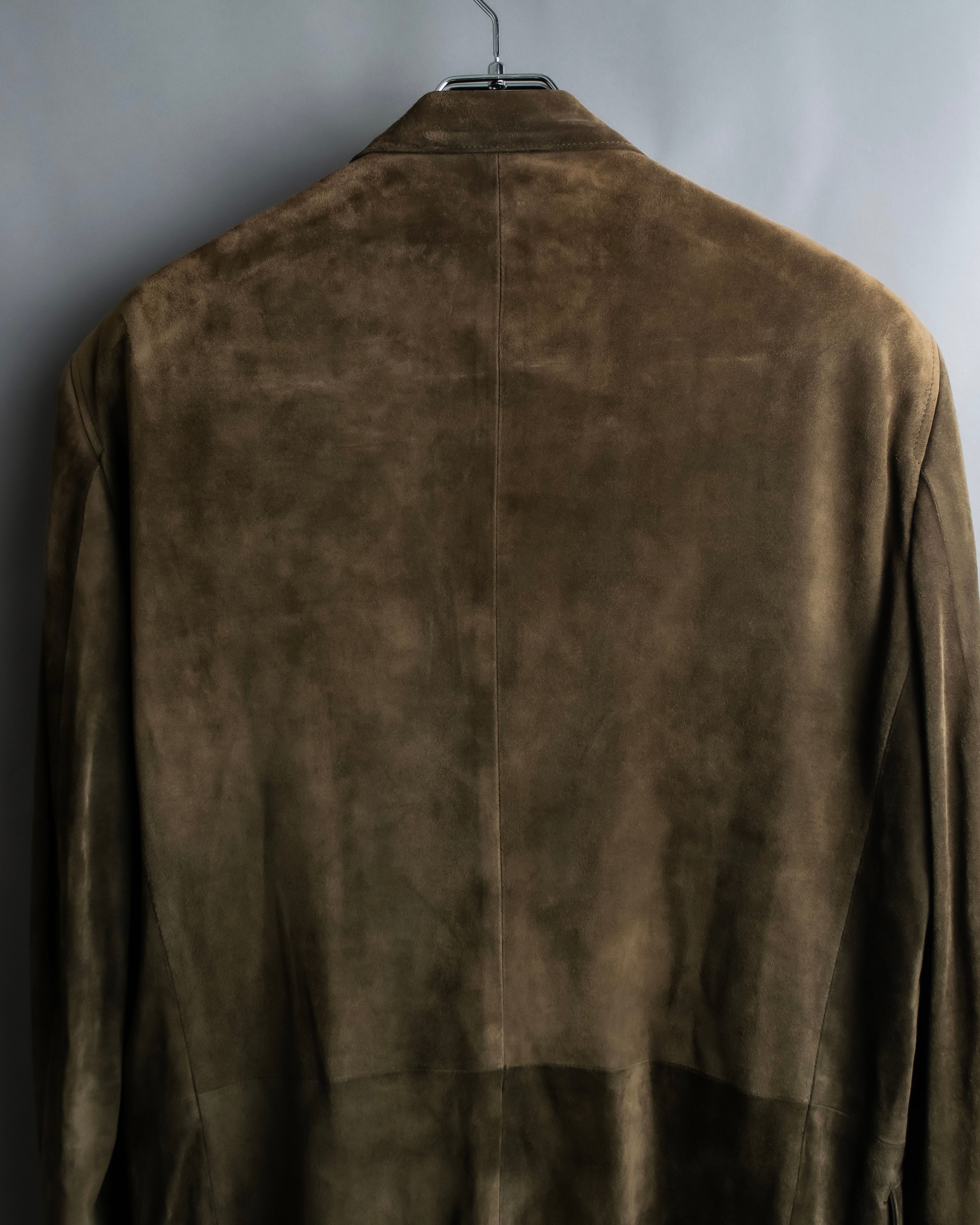 "Christian Dior" Nubuck leather oversized tailored jacket