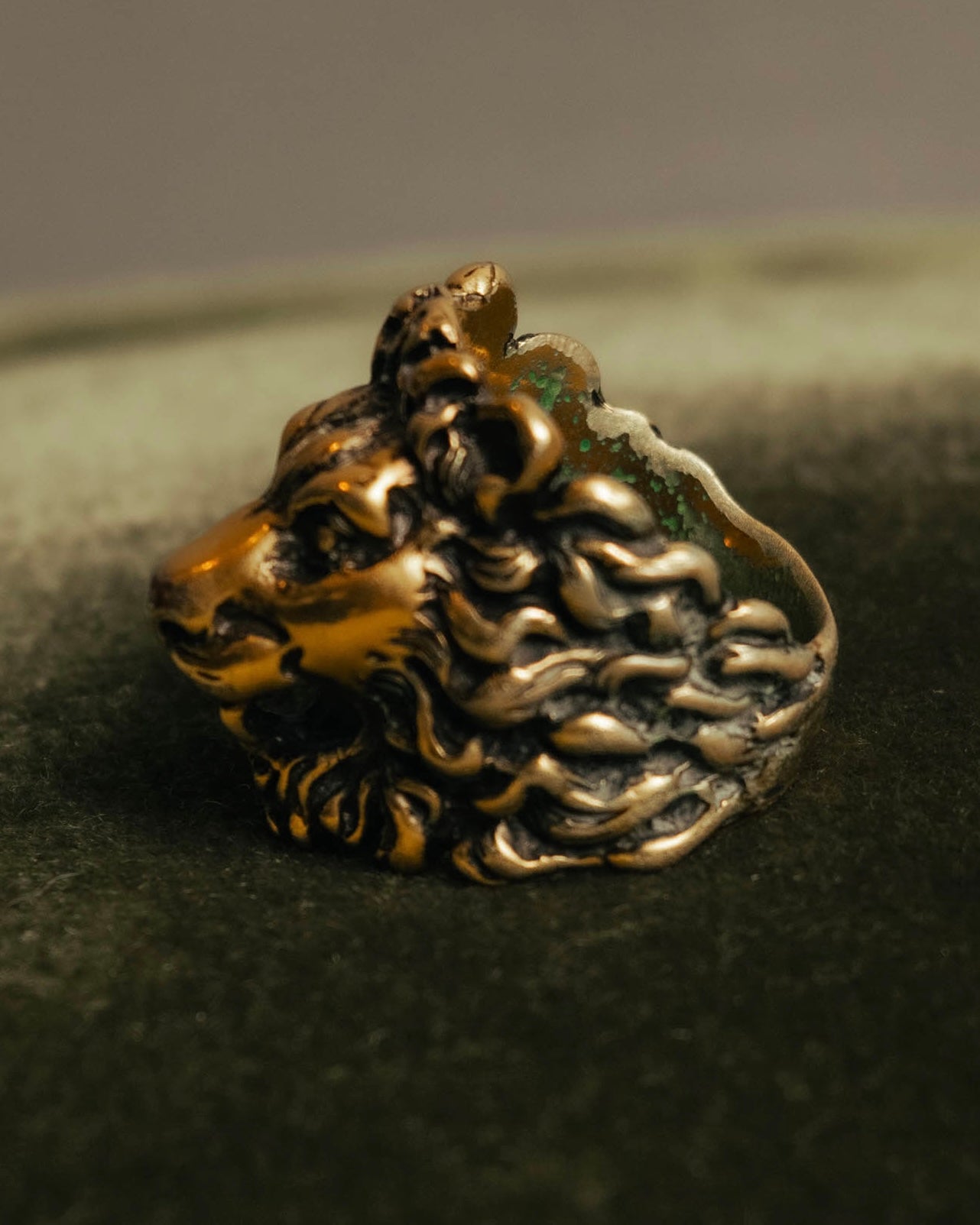 “GUCCI” 2010’s-20’s lion head sculptural ring