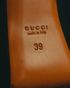 -SPECIAL- "Gucci" 10's Vintage bamboo tassel leather platform booties