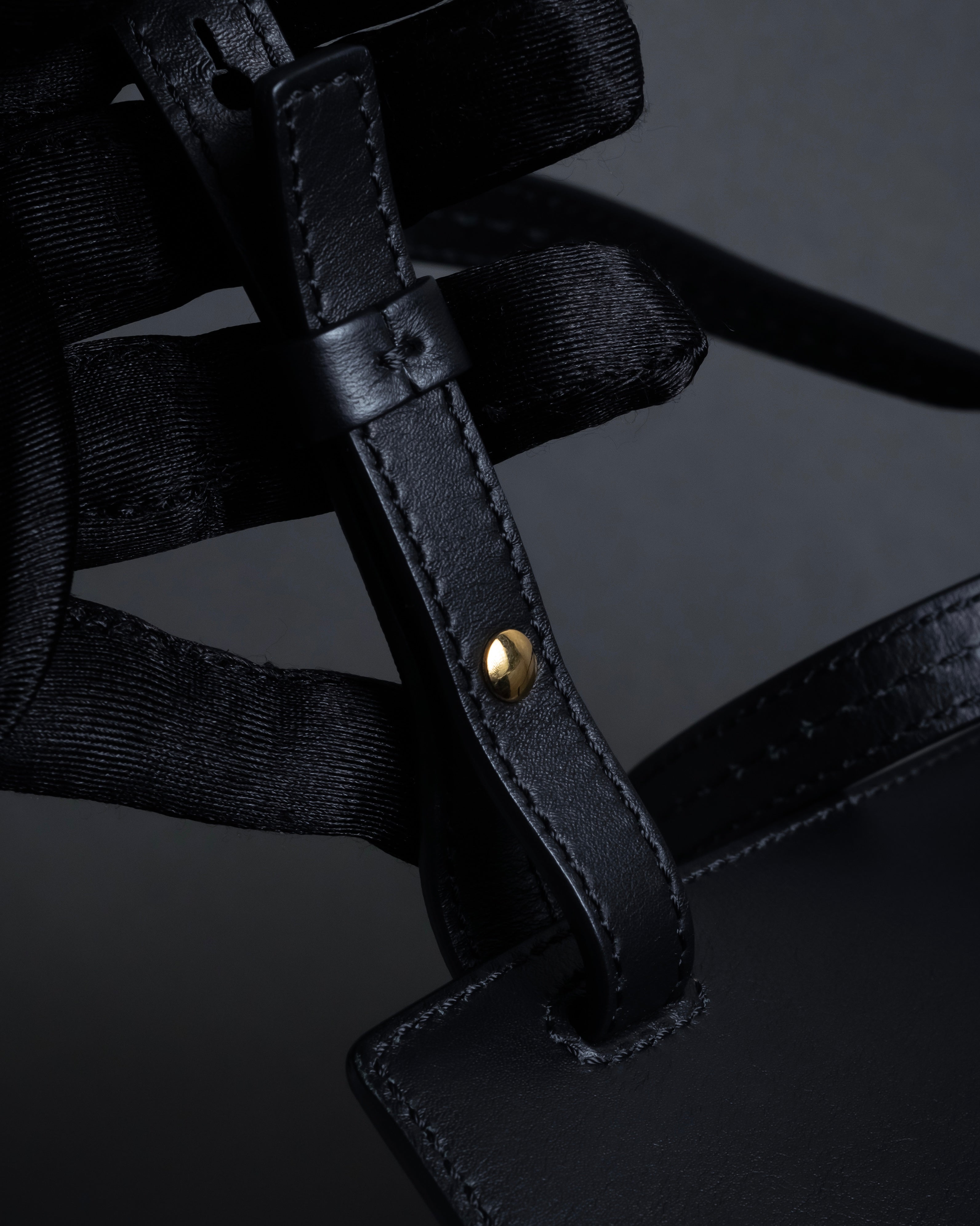 "Chloe" Georgia double flap design leather bag