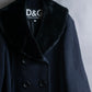 "Dolce & Gabbana" Large lapel fur shawl collar double-breasted coat