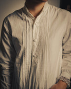 -SPECIAL- “JUNYA WATANABE COMME des GARÇONS MAN PINK”2005AW Victorian lace pleated asymmetric long shirt