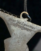 "YVES SAINT LAURENT" Cassandra logo motif silver necklace