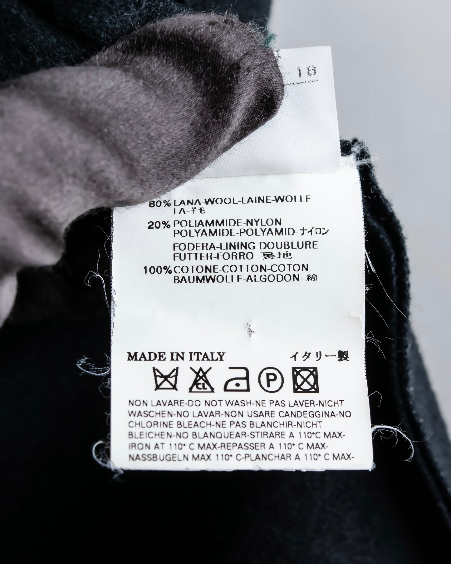 "MM6 MAISON MARGIELA" Wool blend zip up cape collar jacket