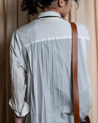 "ISSEY MIYAKE" Pleated design polyester long shirt