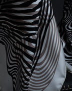 "HERMES" Zebra abstract print Carre 90 silk scarf