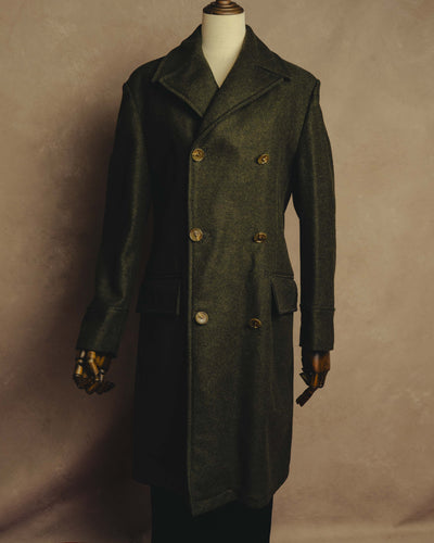 "D&G" 90's-00's Structured double-breasted wool-blend long coat