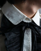 "LOUIS VUITTON" Ribbon frill design regular collar shirt