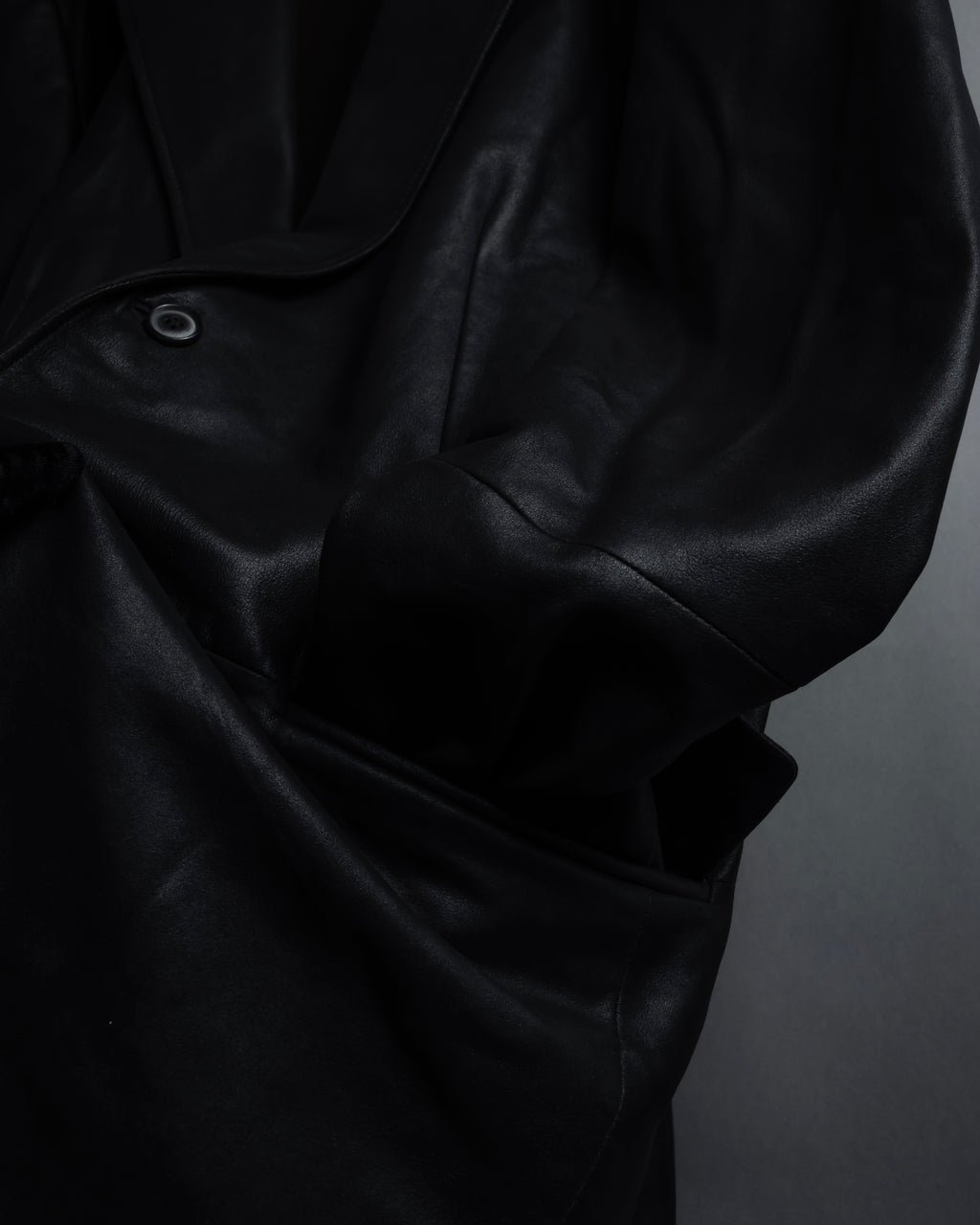 "HUGO BOSS" Oversized calf leather tailored jacket