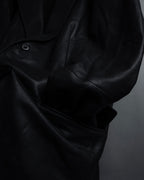 "HUGO BOSS" Oversized calf leather tailored jacket
