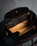 -SPECIAL- “GUCCI” 90’s bamboo handle suede half moon bag