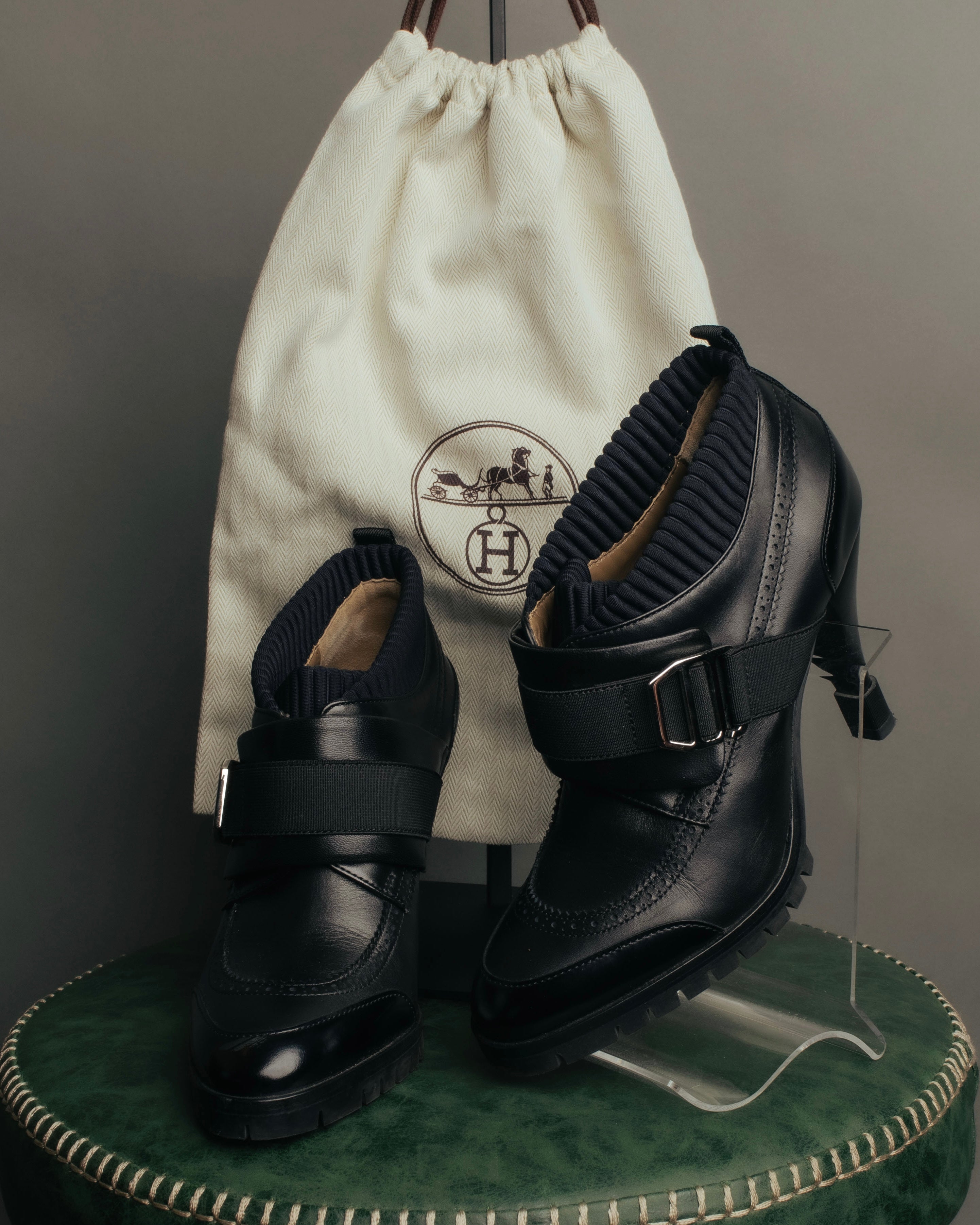“HERMÈS” 2017-2022 Aw hybrid brogue sock ankle boots