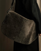 "JIL SANDER" Large flap design Harako leather shoulder bag