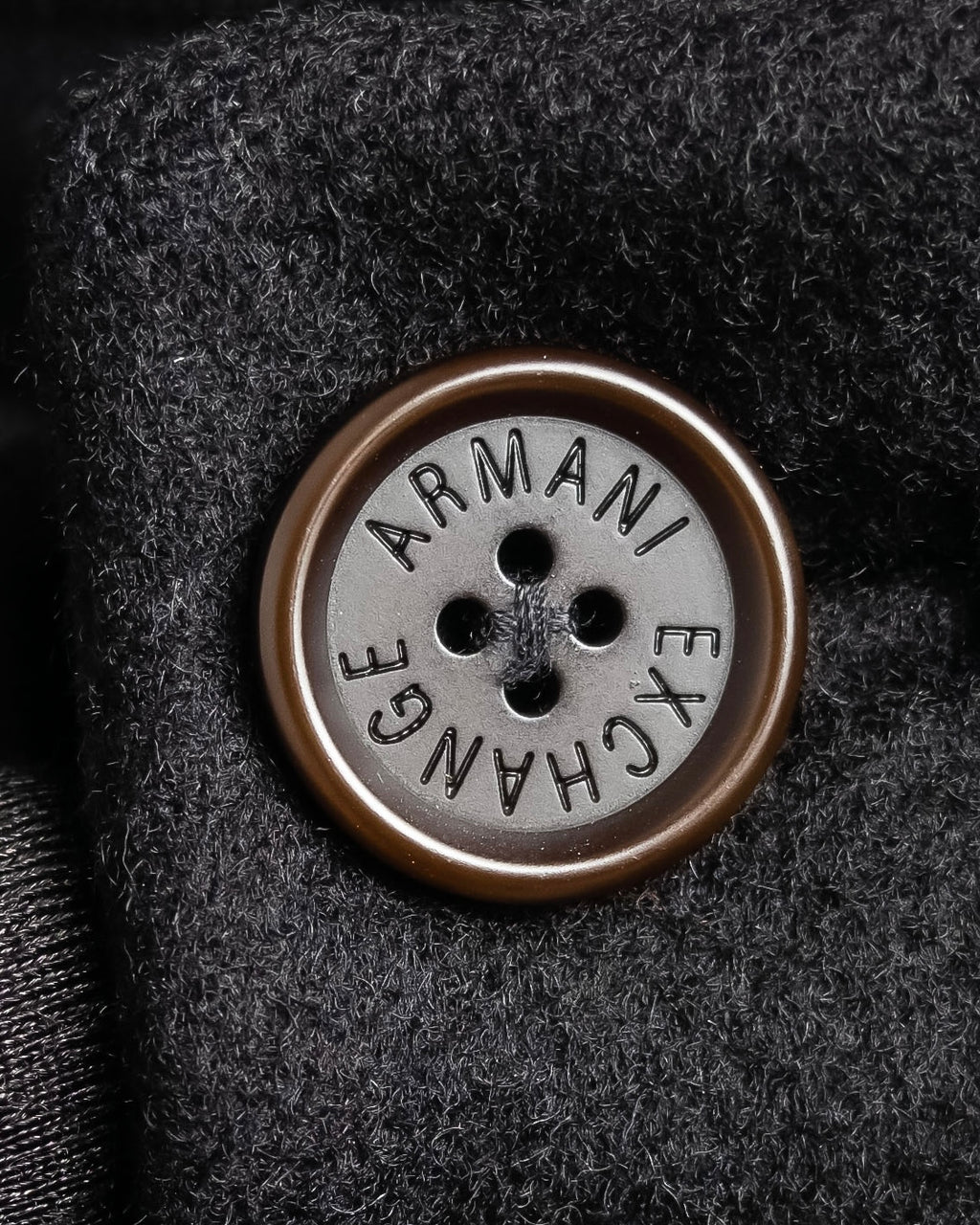 "ARMANI EXCHANGE" Sloth latch design stand color mid-length coat