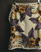 "CELINE" 90's-00's Floral printed cotton scarf