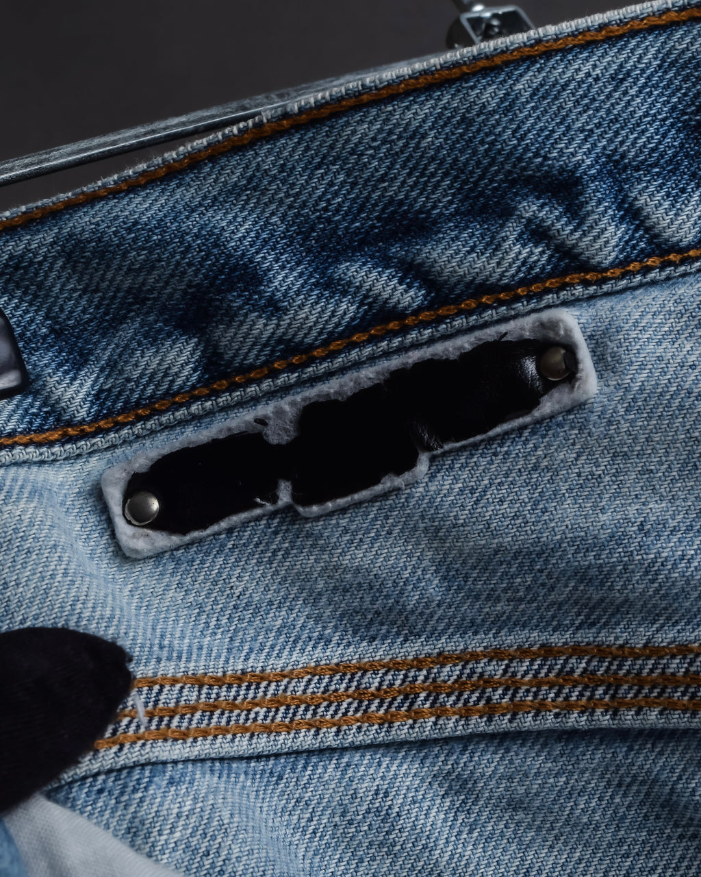 "JEAN PAUL GAULTIER JEANS" Beautiful fade button fly straight denim