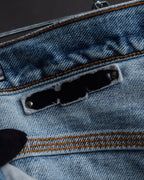 "JEAN PAUL GAULTIER JEANS" Beautiful fade button fly straight denim