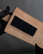 "CELINE" Double buckle belt leather corset belt