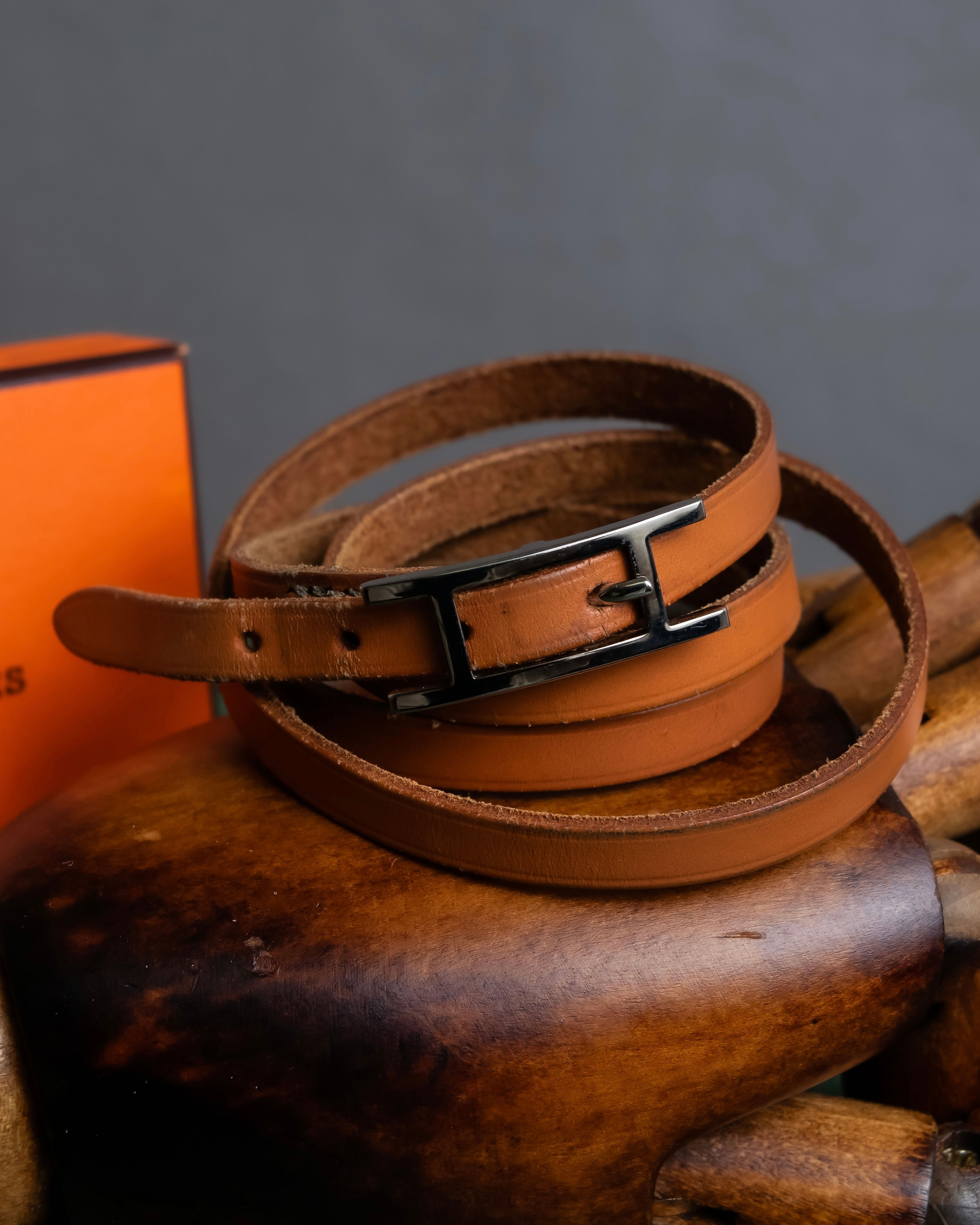 "HERMES" API Doubletour layered design belt bracelet