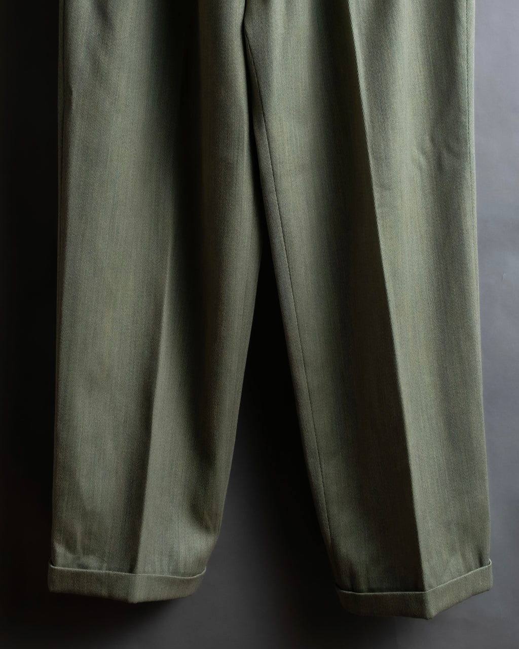 Vintage khaki green wide slacks