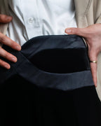 "GIORGIO ARMANI" Cross satin detail velvet straight skirt