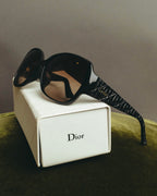"Christian Dior" 10's Oversized quilted temple sunglasses