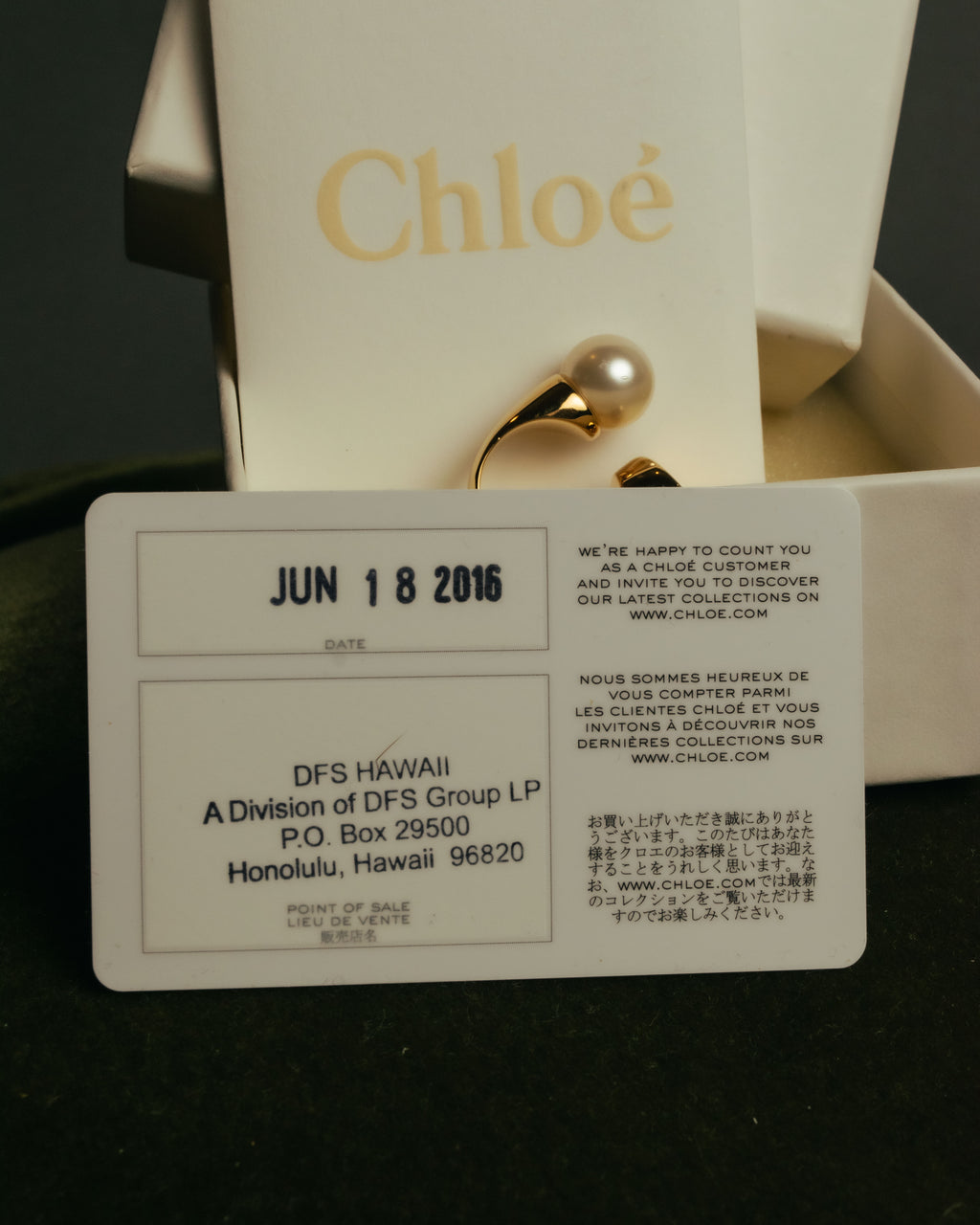 “Chloé” 2015-2016 darcey pearl fork ring