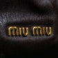 "MIU MIU" Pleated detail rounded boston grained leather 2way bag