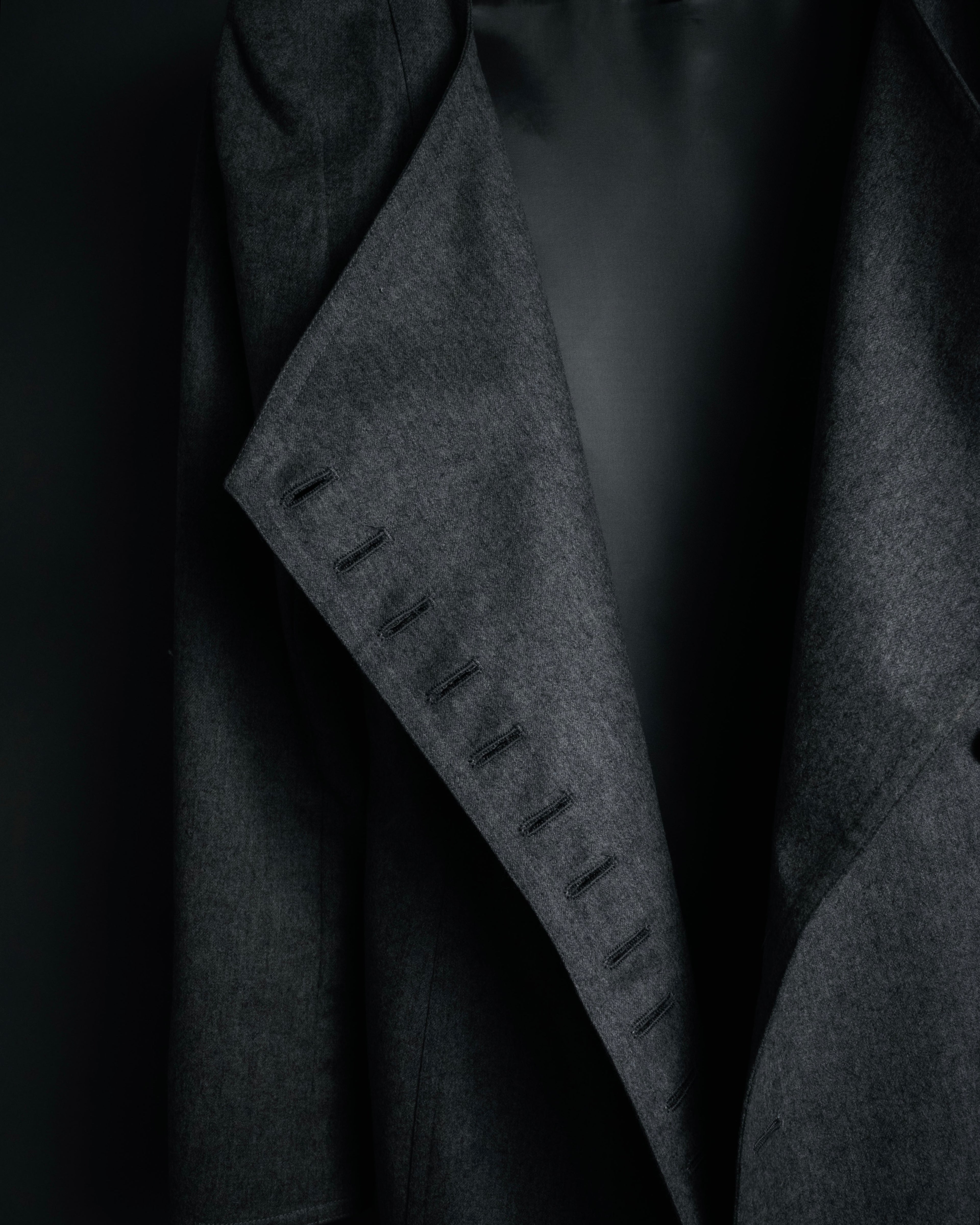 “Miss Dior” 90’s asymmetrical multi button wool dress