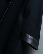 "JEAN-LOUIS SCHERRER" tailored leather lapel jacket