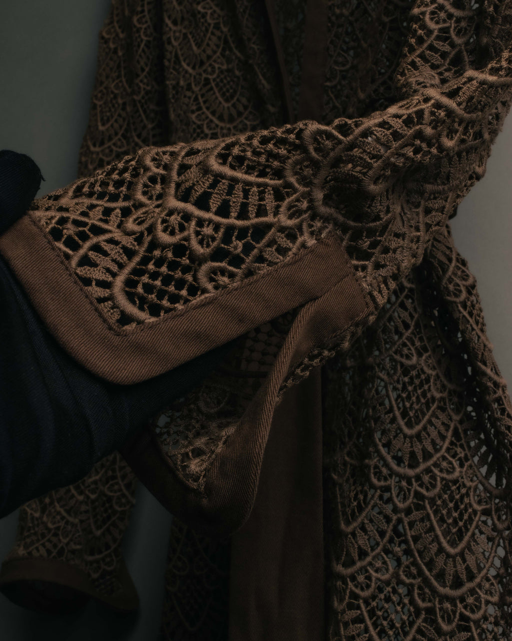 -SPECIAL- “VALENTINO ROMA” 1998-2008 Lace belted sheer coat dress