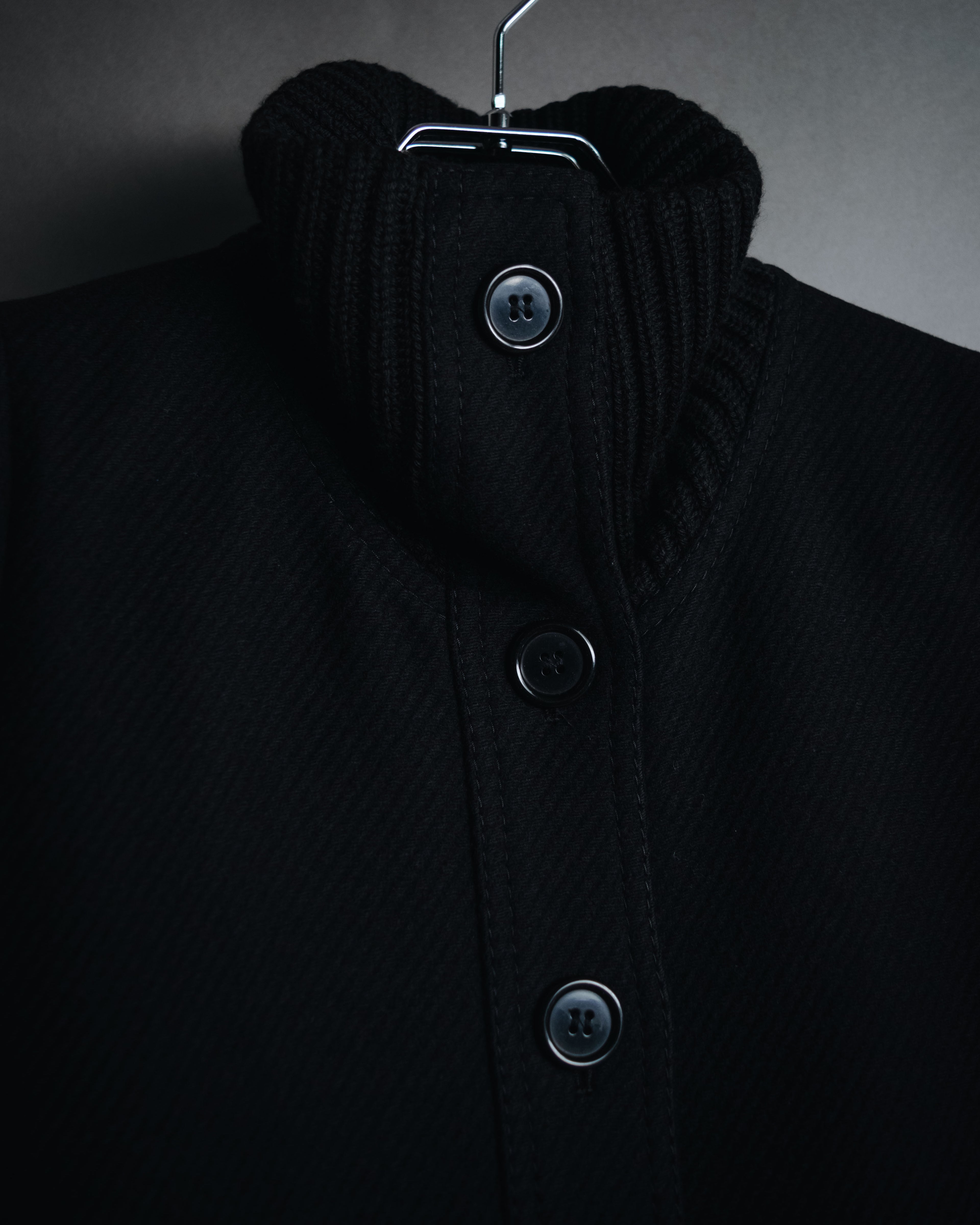 –SPECIAL– "Martin Margiela" 00’s rib knit collar wool cashmere jacket