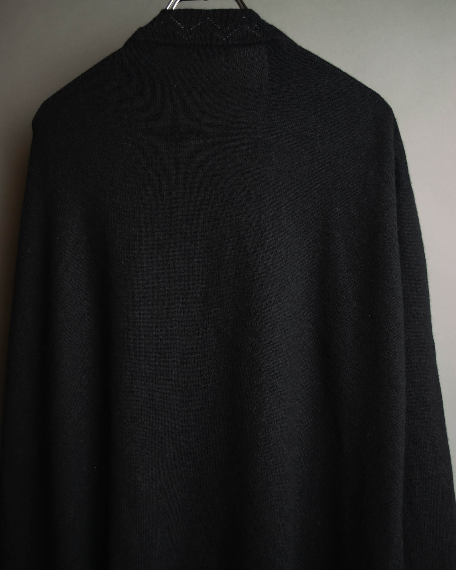 "Christian Dior" 90's-00's Open front wool silk pointelle knit cardigan