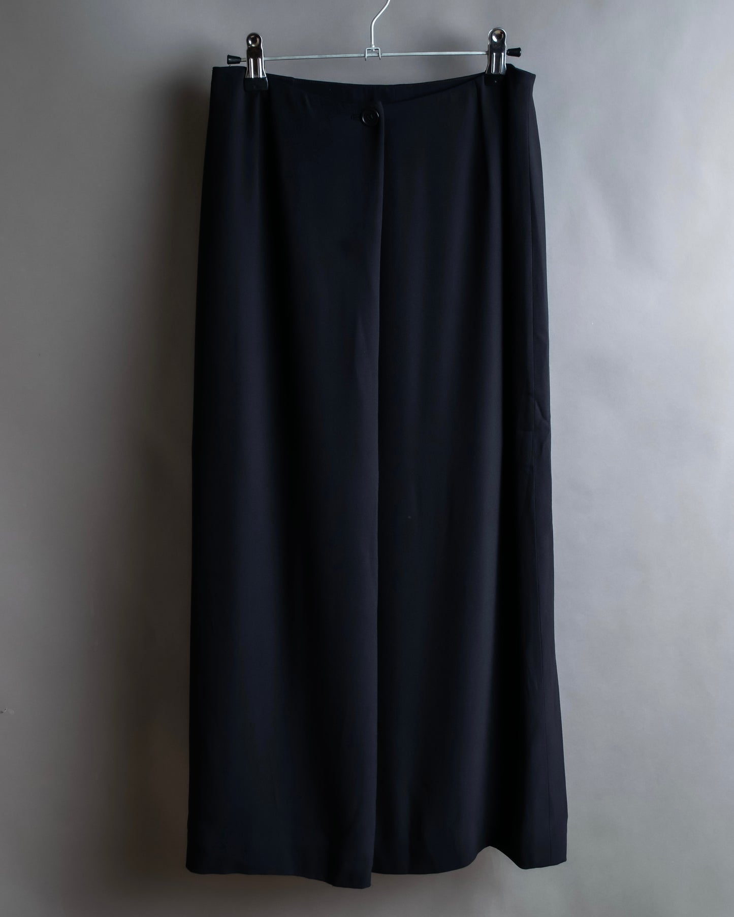 "HERMES" 100% silk straight silhouette maxi skirt