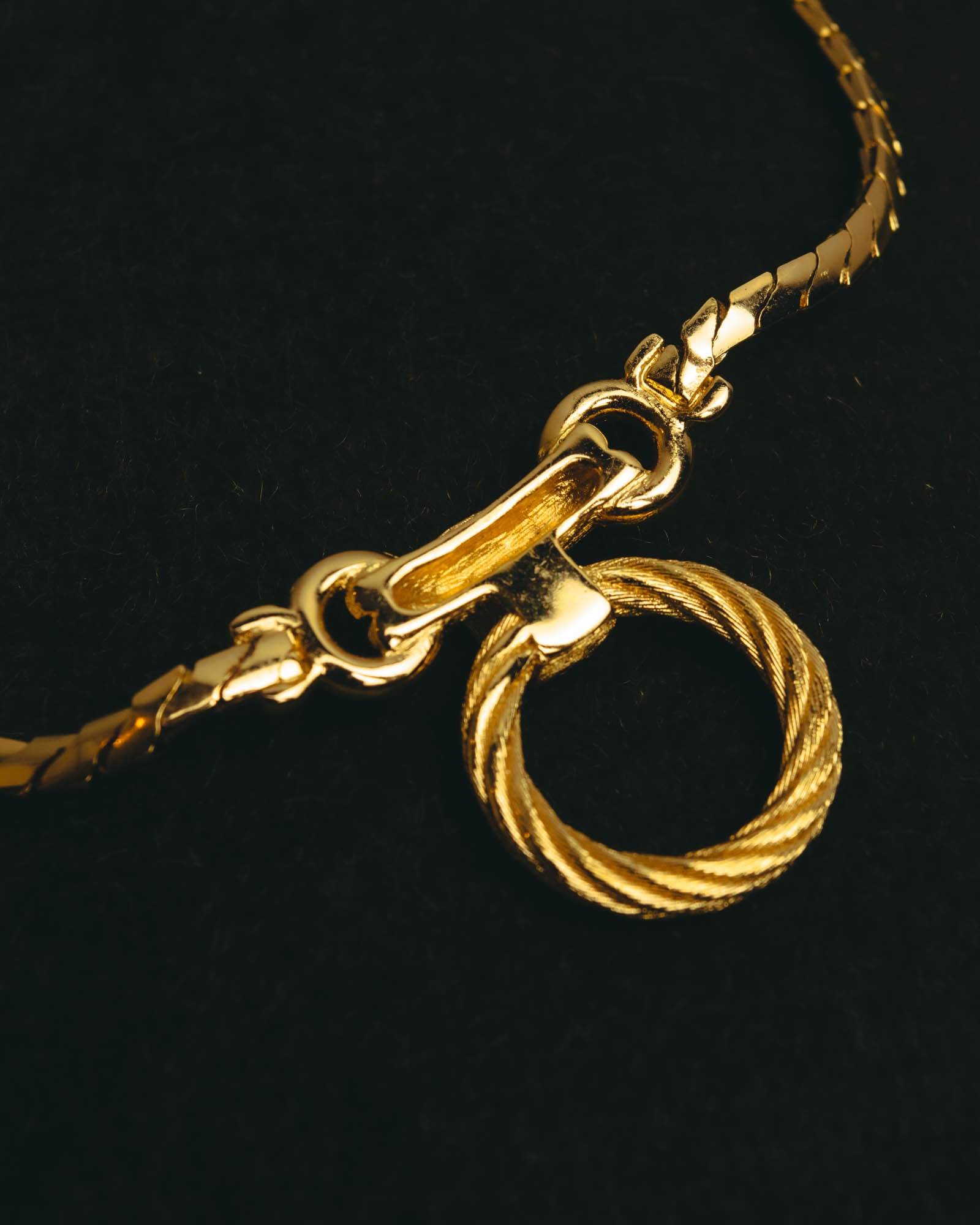 "Christian Dior" 80's-90's Gold tone rhinestone necklace
