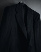 "Burberrys" 90’s dark check wool cashmere blend tailored jacket