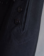 "US navy inspired lace back wide sailor pants"