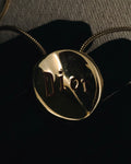 "Christian Dior" 00’s Bottle cap logo pendant necklace
