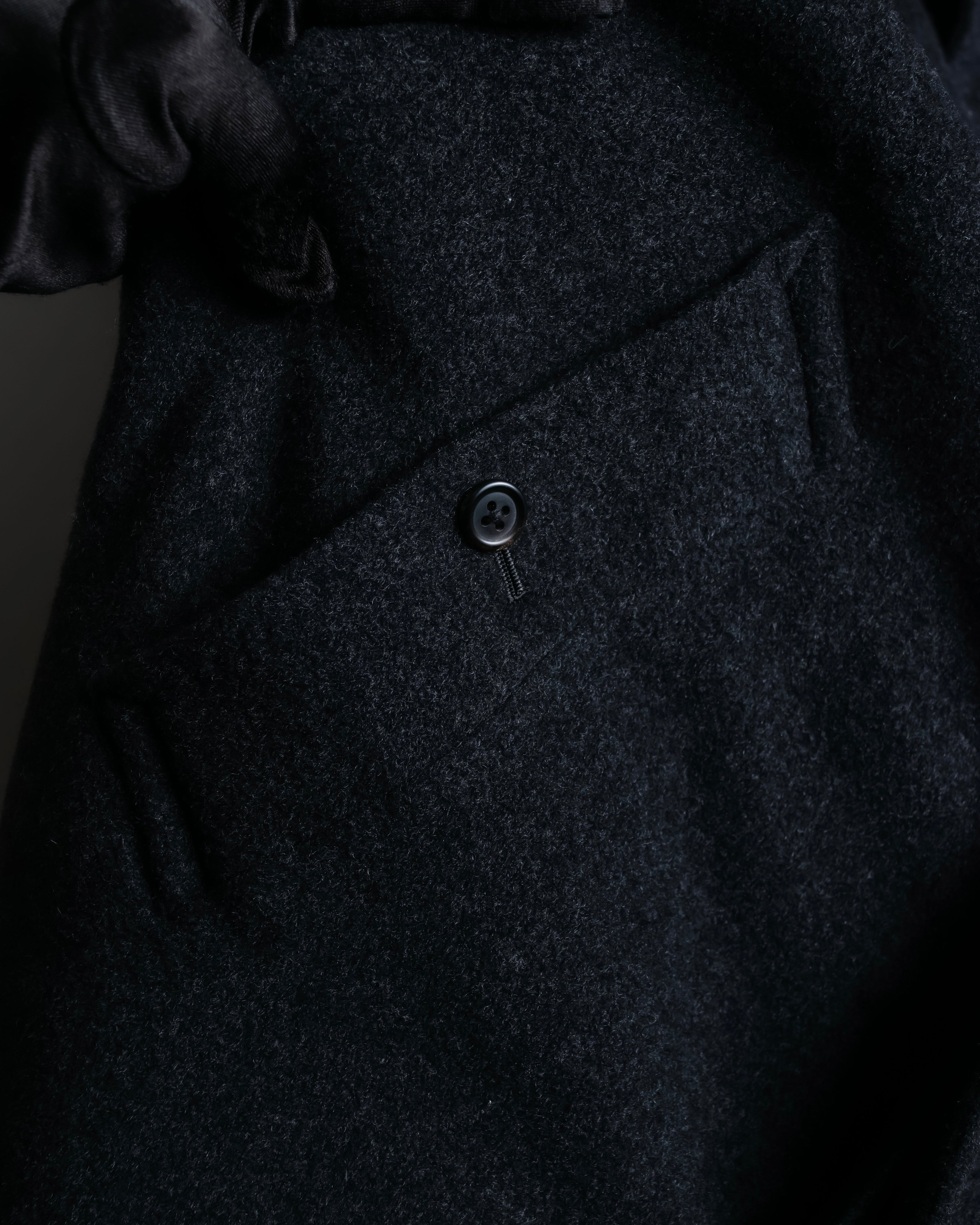 "BURBERRYS" Vintage stand collar concealed long coat