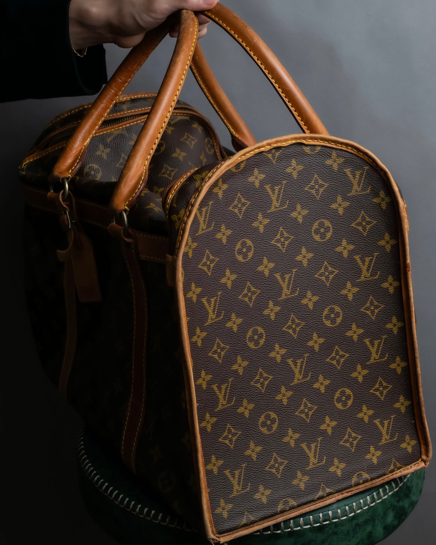 "LOUIS VUITTON" Monogram pattern pet carrier Boston bag