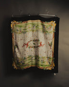 “Salvatore Ferragamo” 80’s-90’s Golf motif silk twill scarf