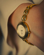 –SPECIAL– "GUCCI" 80's-90's Elegant gold tone wristwatch