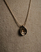 “Christian Dior” 80’s-90’s Lucky horseshoe pavé pendant necklace