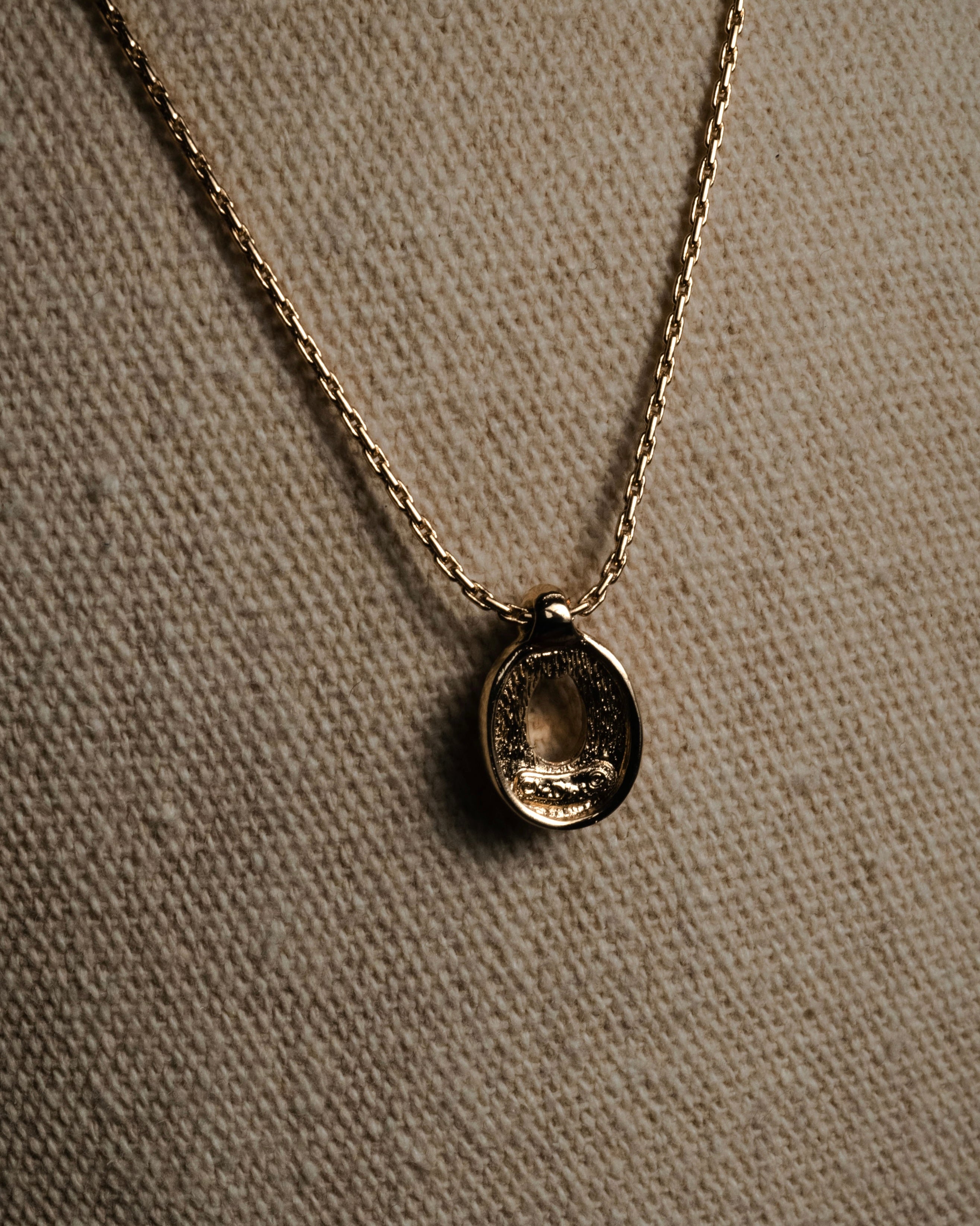 “Christian Dior” 80’s-90’s Lucky horseshoe pavé pendant necklace