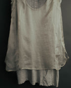 -SPECIAL- “Brunello Cucinelli” 00’s-10’s Sheer layered sleeveless tunic dress