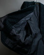 "DOLCE &amp; GABBANA" Checkered velvet tailored jacket