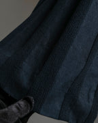 "ISSEY MIYAKE FETE" Fabric change stripe pattern wide slacks