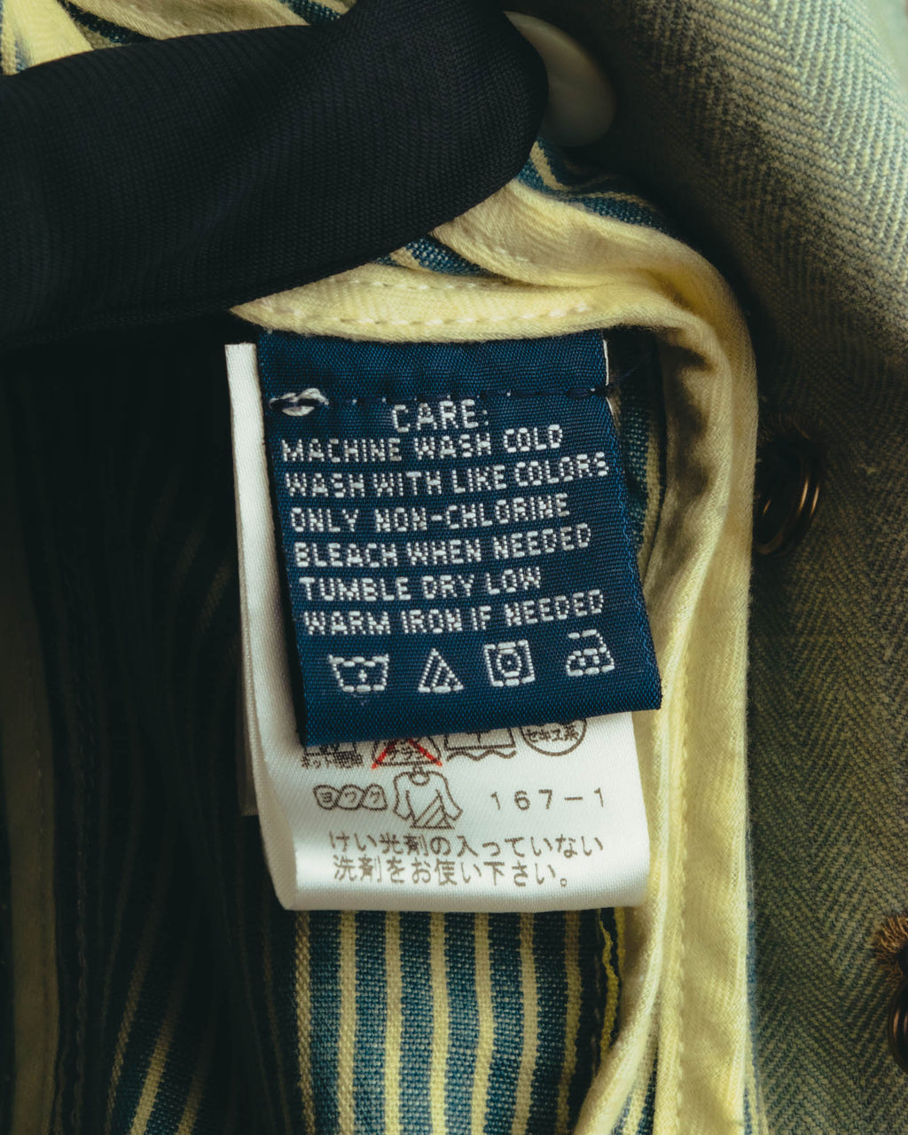 -SPECIAL- "Ralph Lauren" 00's Hickory stripe cotton double-breasted marine jacket