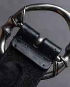 "GUCCI" Bamboo buckle motif leather belt